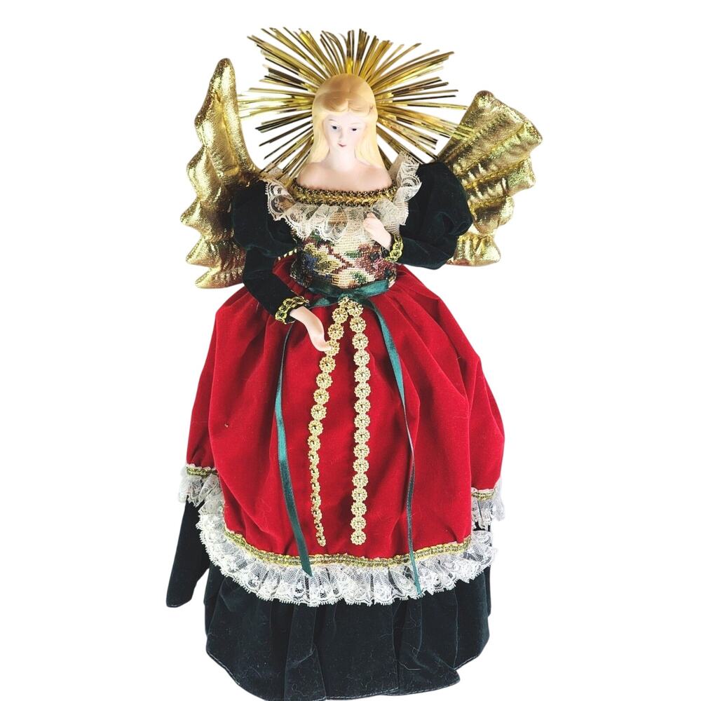 Porcelain Angel tree top Doll Brinns vintage 1993 Authentic Collectible Edition